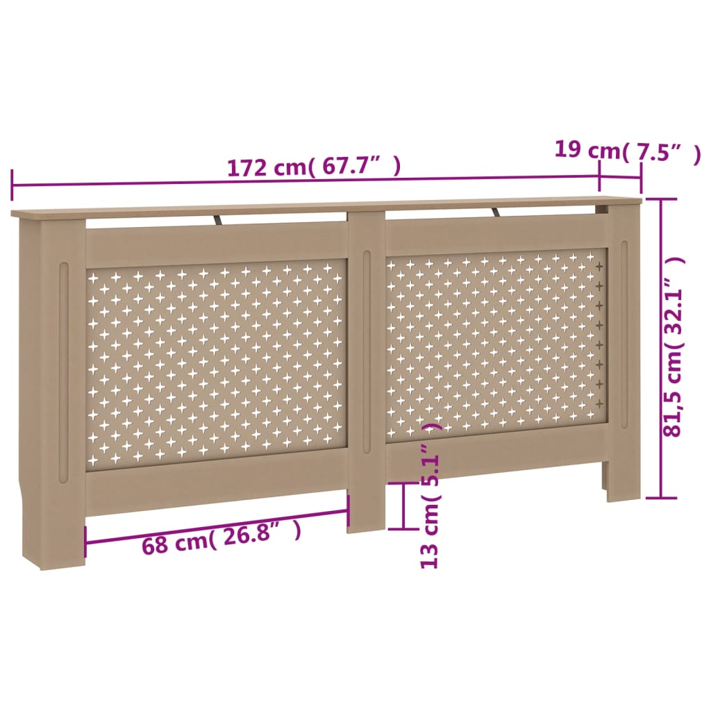 Radiatorombouw 78 cm MDF