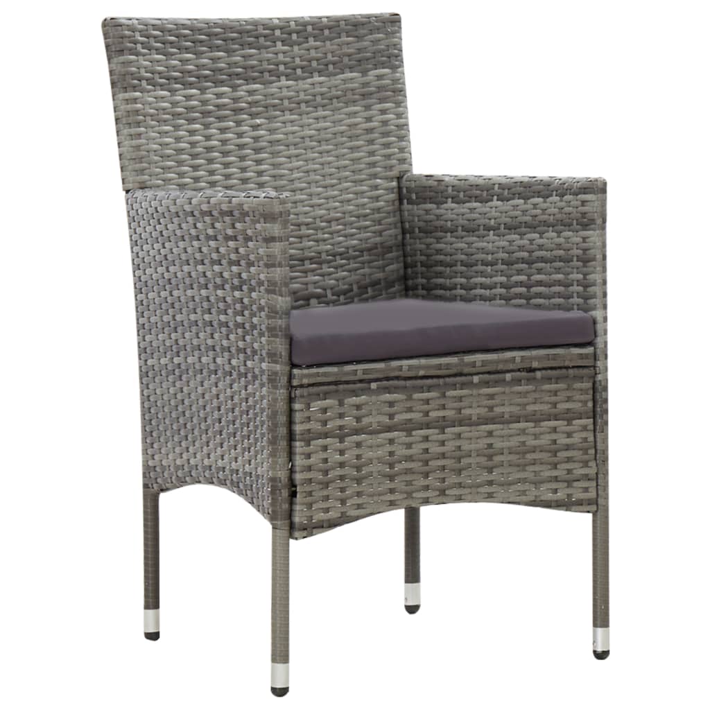 4-delige Loungeset met kussens poly rattan