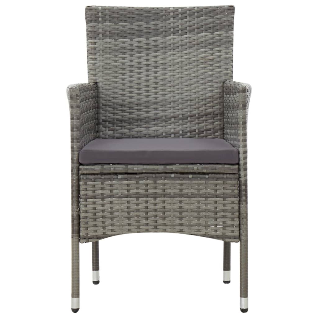 5-delige Loungeset met kussens poly rattan