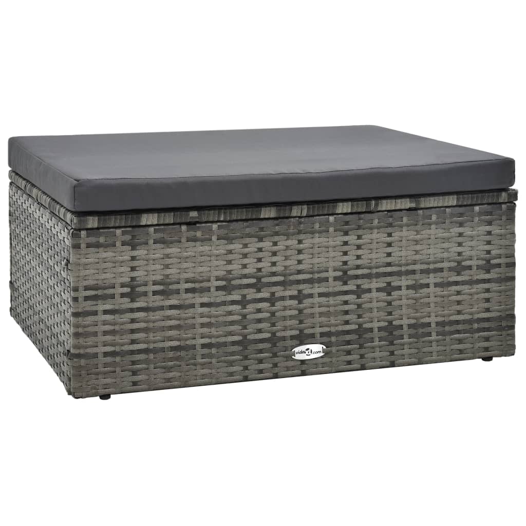 5-delige Loungeset met kussens poly rattan