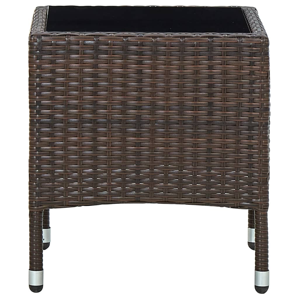 Tuintafel 40x40x45 cm poly rattan