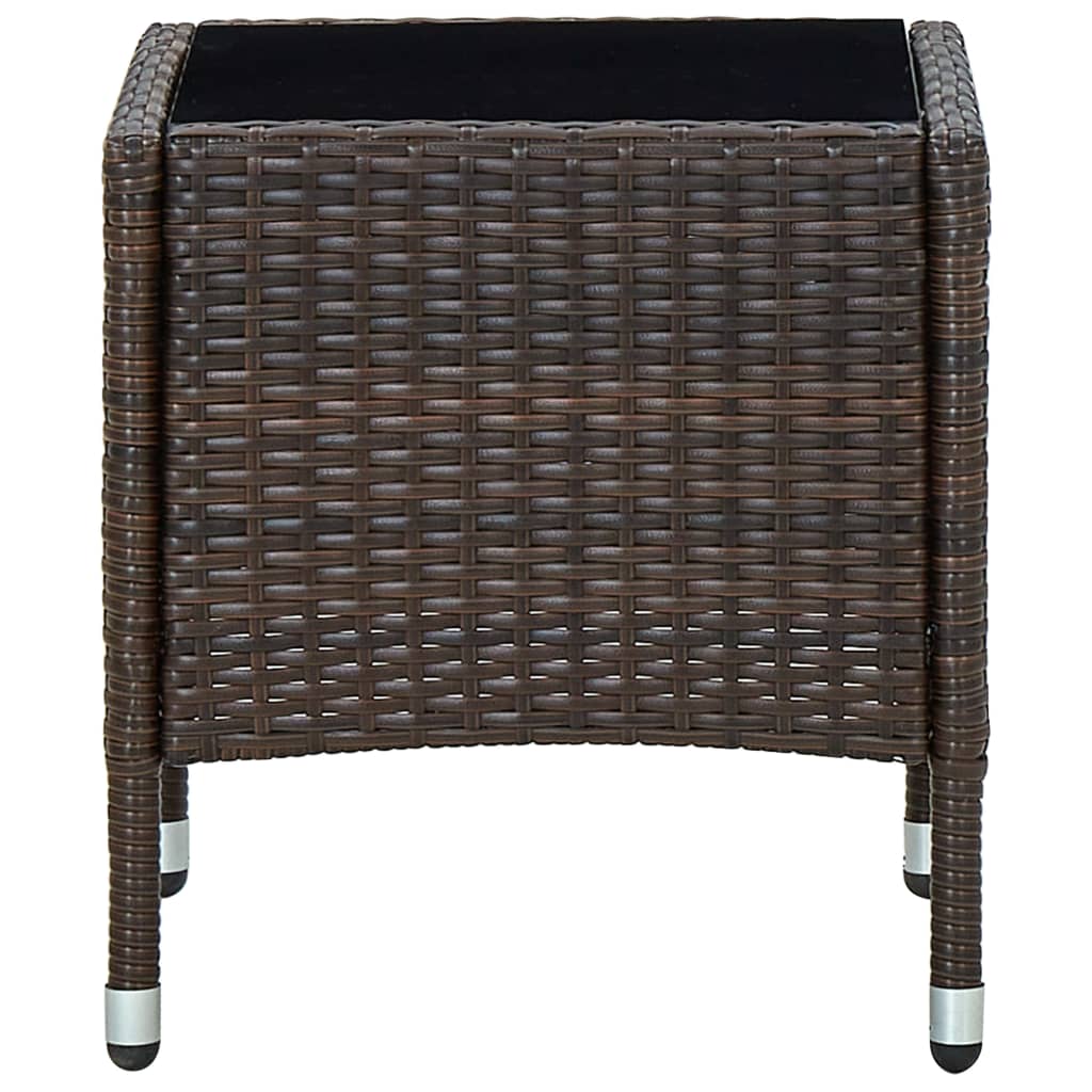 Tuintafel 40x40x45 cm poly rattan