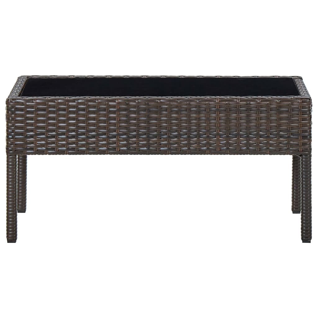 Tuintafel 75x40x37 cm poly rattan