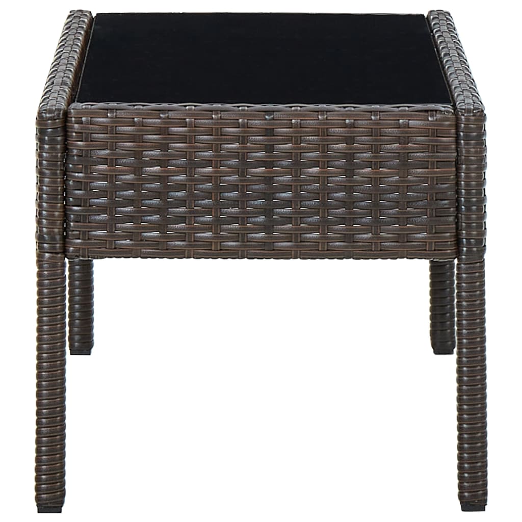 Tuintafel 75x40x37 cm poly rattan