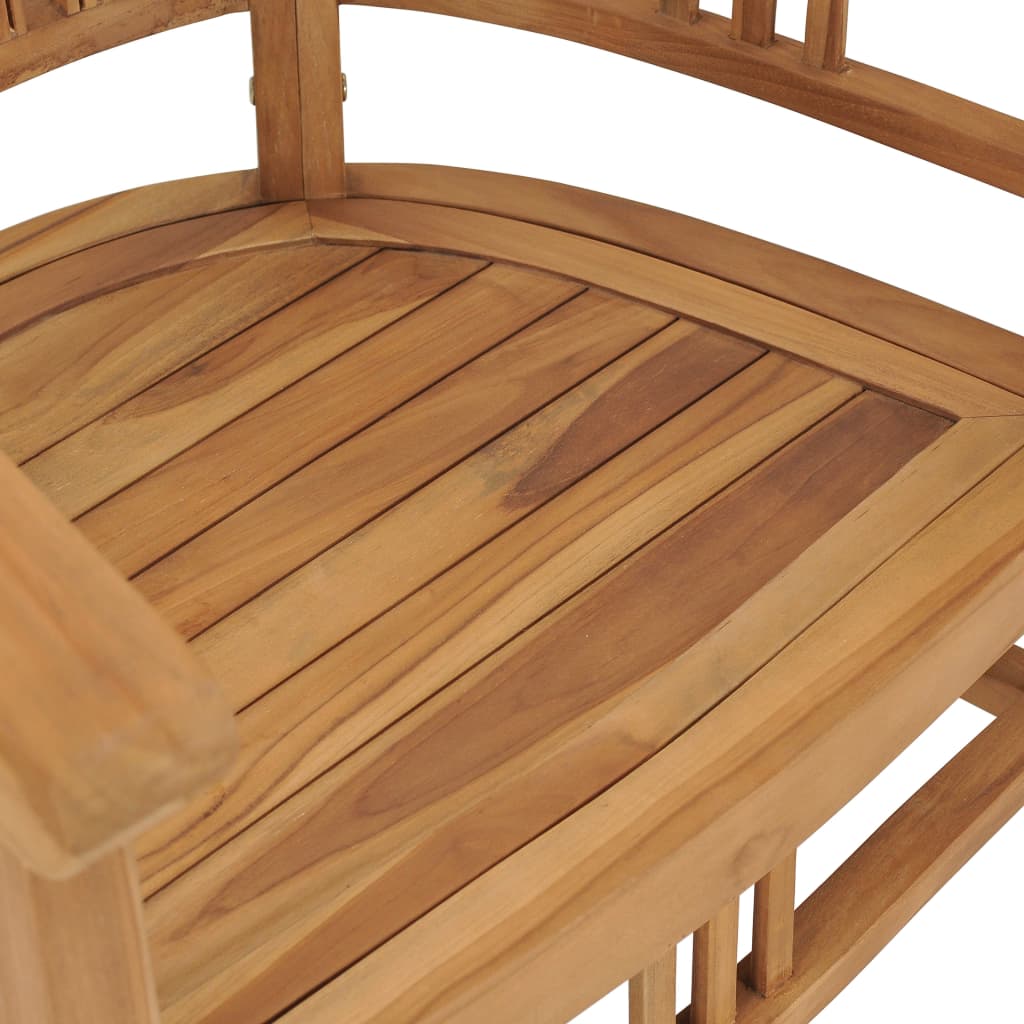 Tuinstoelen 2 st met kussens massief teakhout