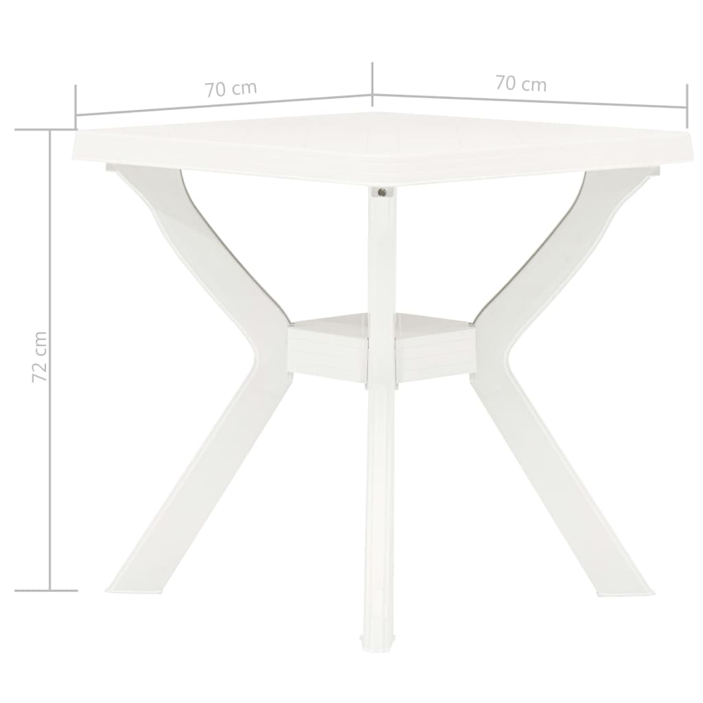 Bistrotafel 70x70x72 cm kunststof