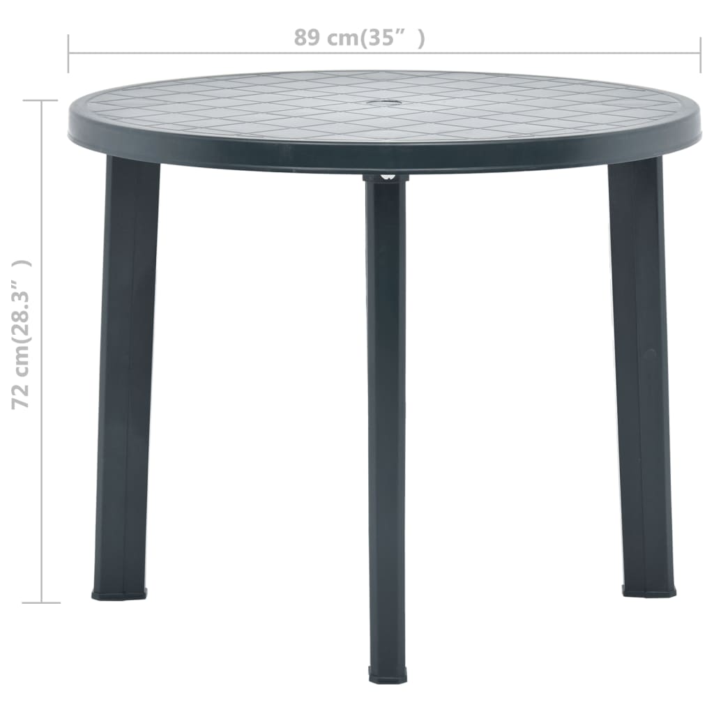 Tuintafel 89 cm kunststof