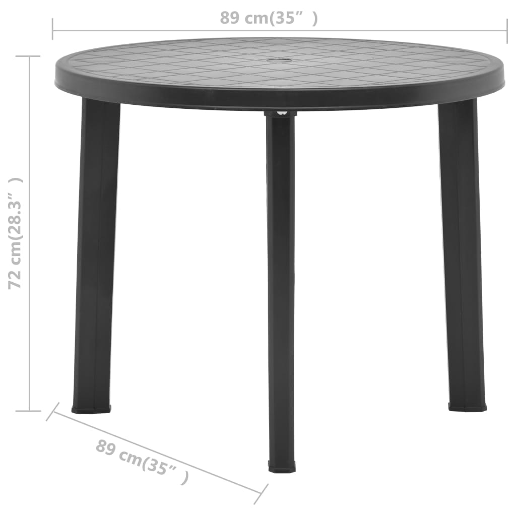 Tuintafel 89 cm kunststof