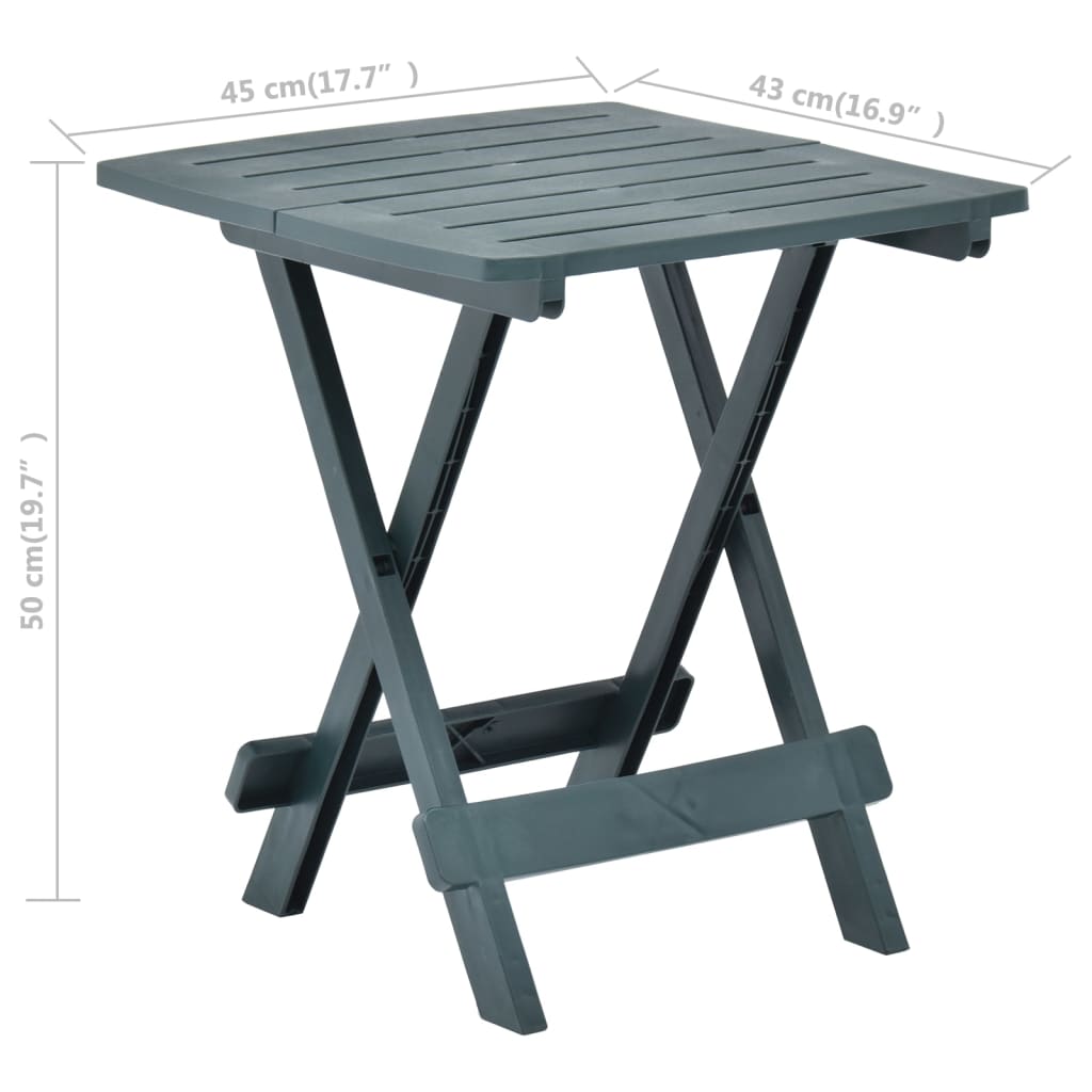 Tuintafel inklapbaar 45x43x50 cm kunststof