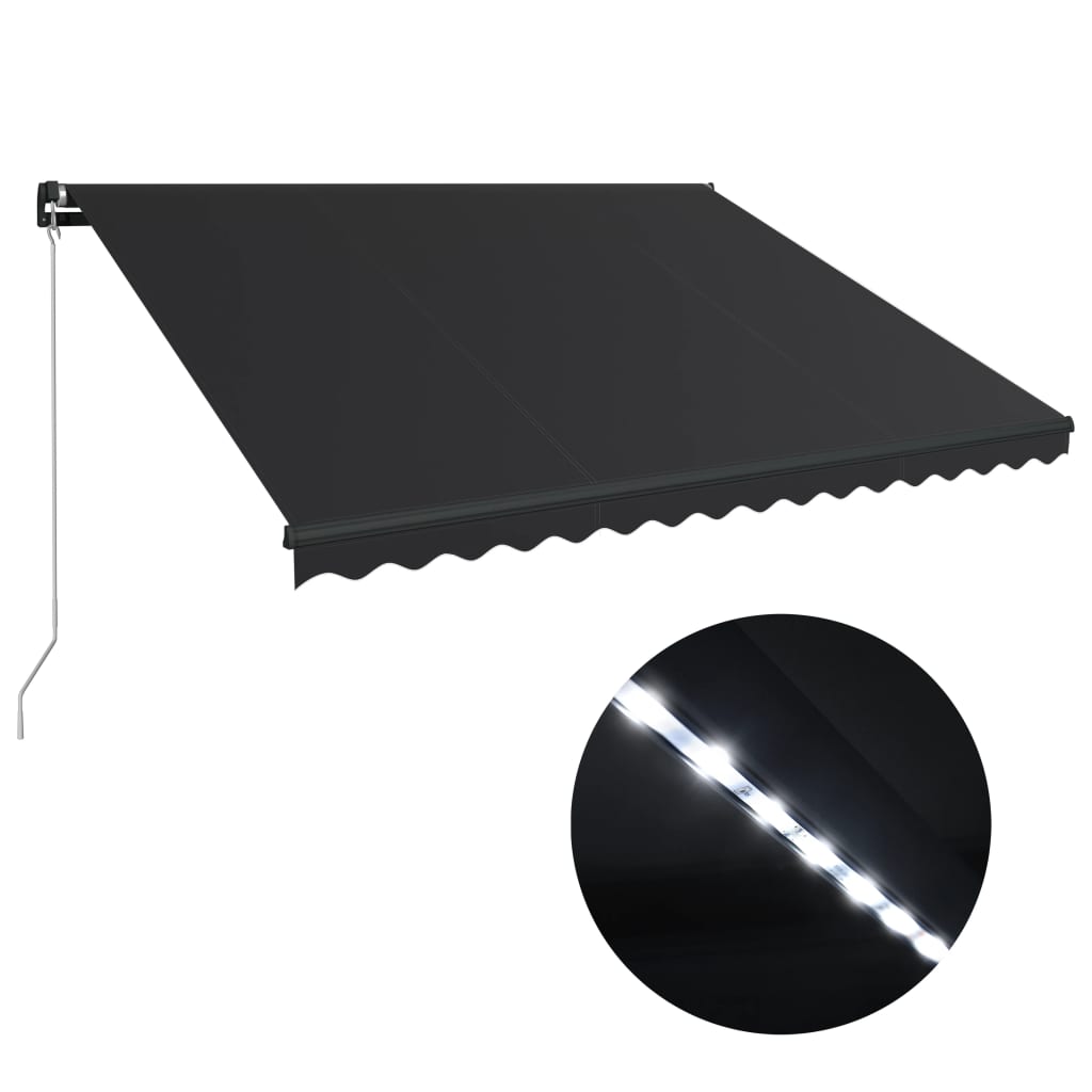 Luifel handmatig uittrekbaar met LED 350x250 cm