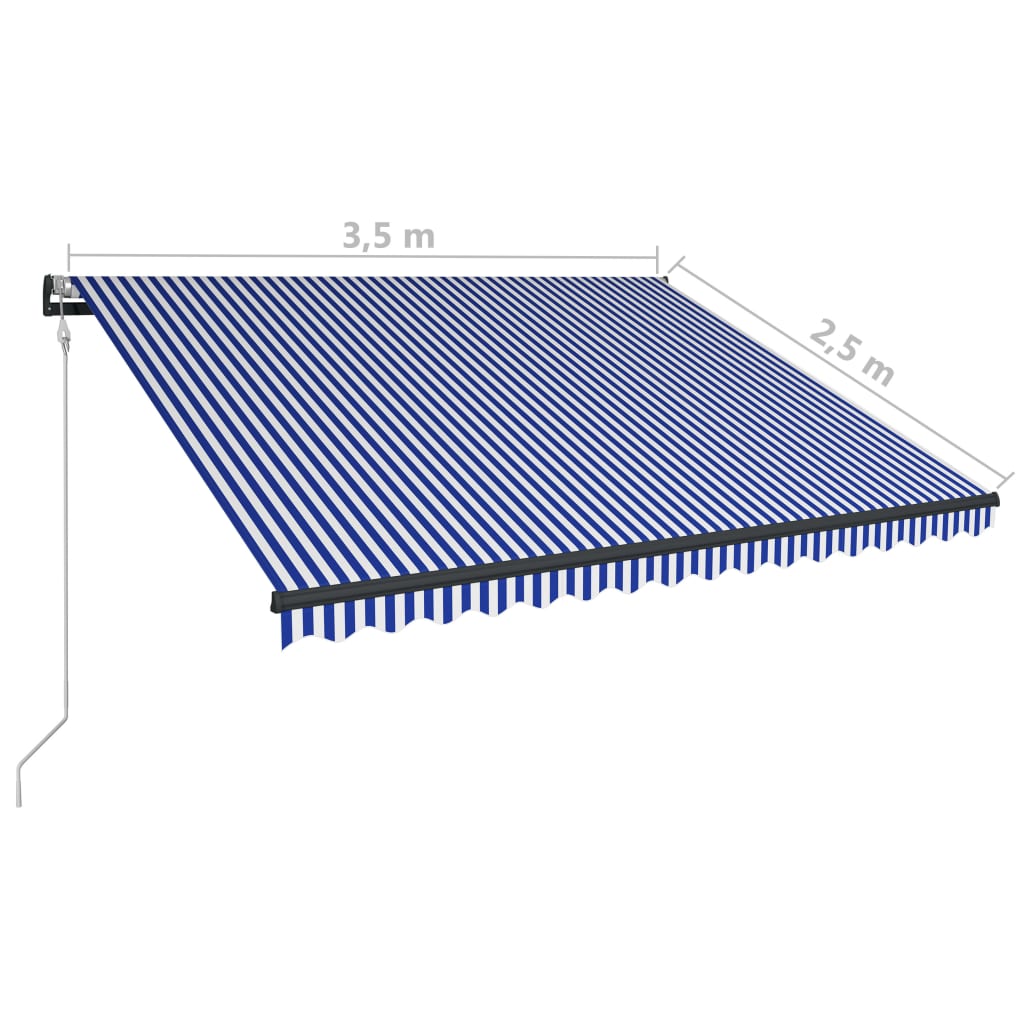 Luifel automatisch met LED windsensor 450x300 cm oranje bruin