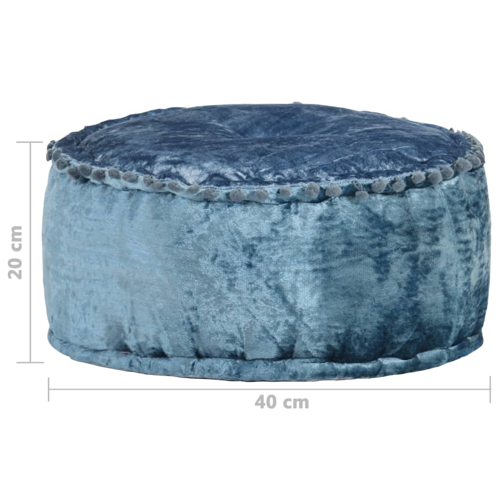 Poef rond 40x20 cm fluweel