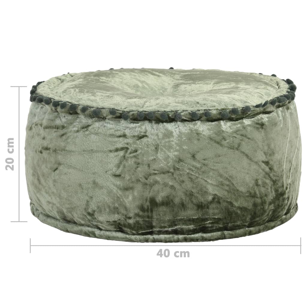 Poef rond 40x20 cm fluweel