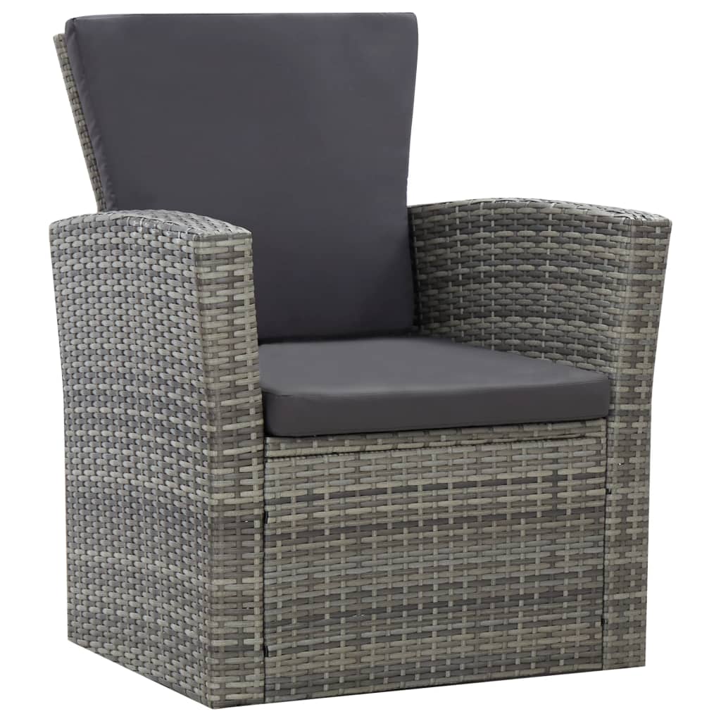 16-delige Loungeset met kussens poly rattan