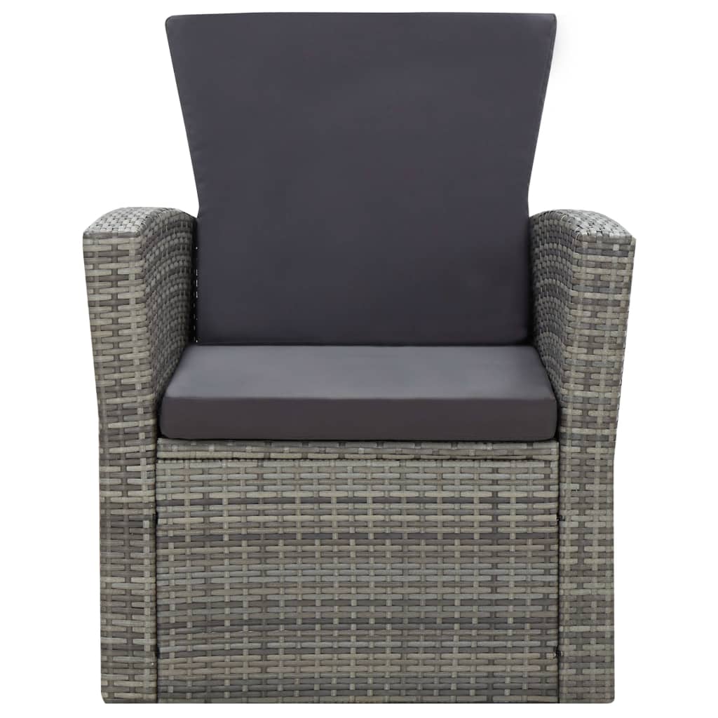 16-delige Loungeset met kussens poly rattan