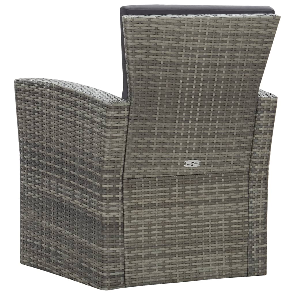 16-delige Loungeset met kussens poly rattan