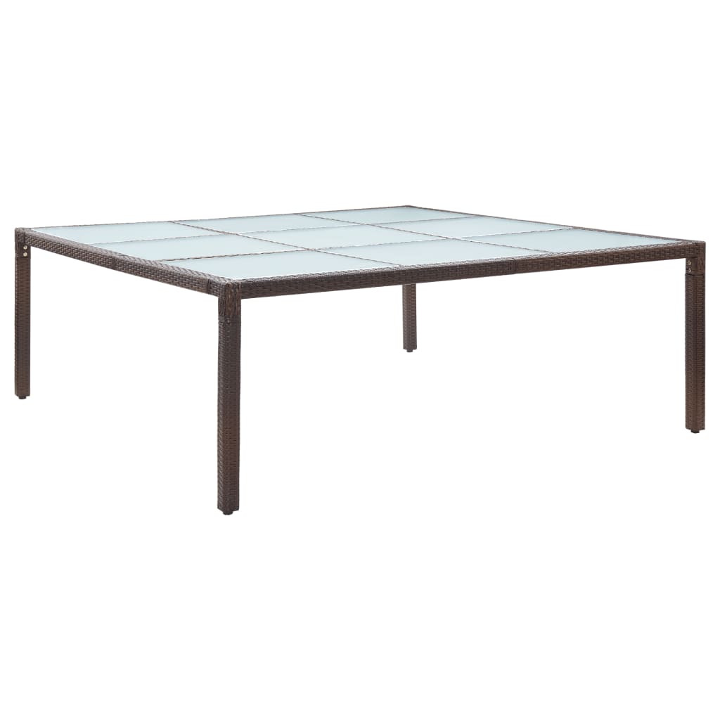 Tuintafel 200x200x74 cm poly rattan