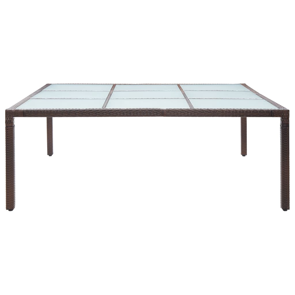 Tuintafel 200x200x74 cm poly rattan