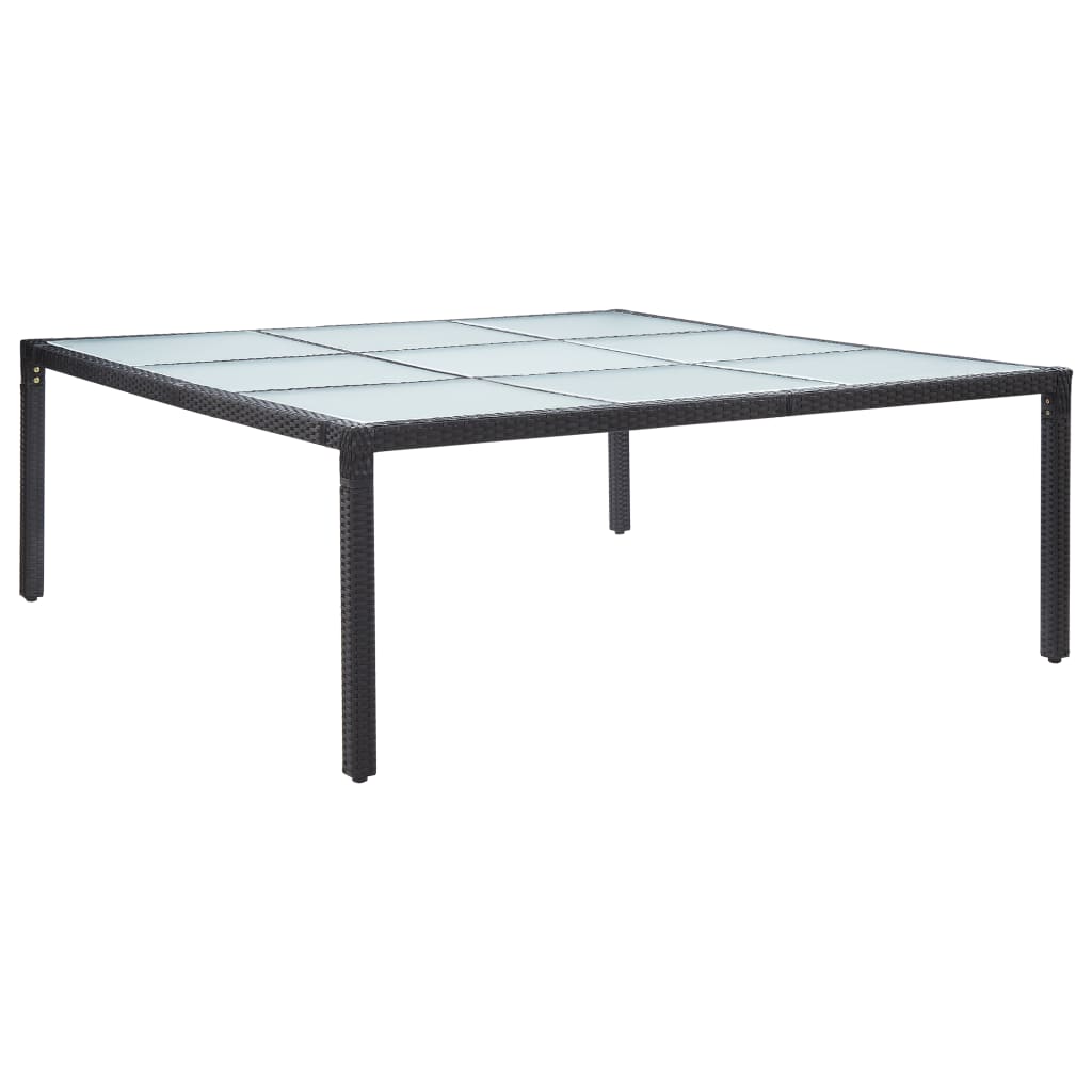 Tuintafel 200x200x74 cm poly rattan