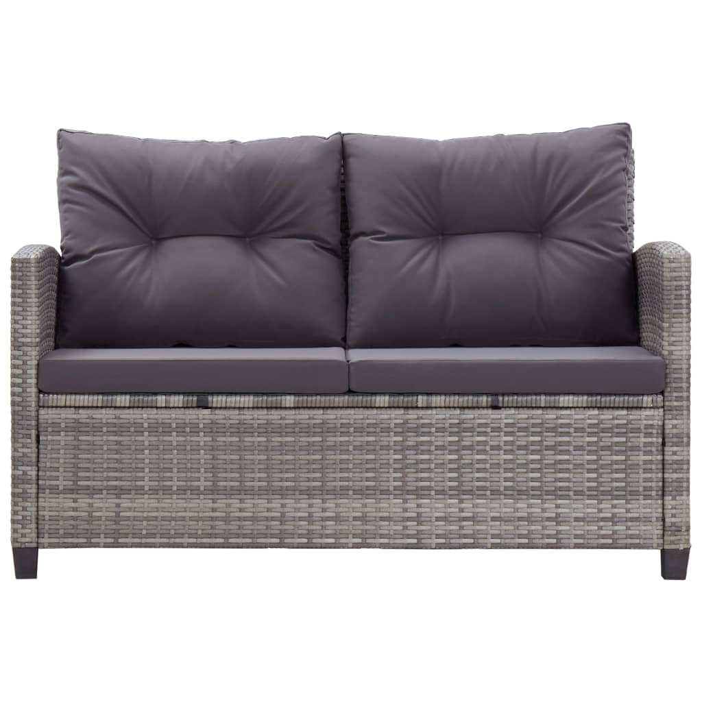 6-delige Loungeset met kussens poly rattan