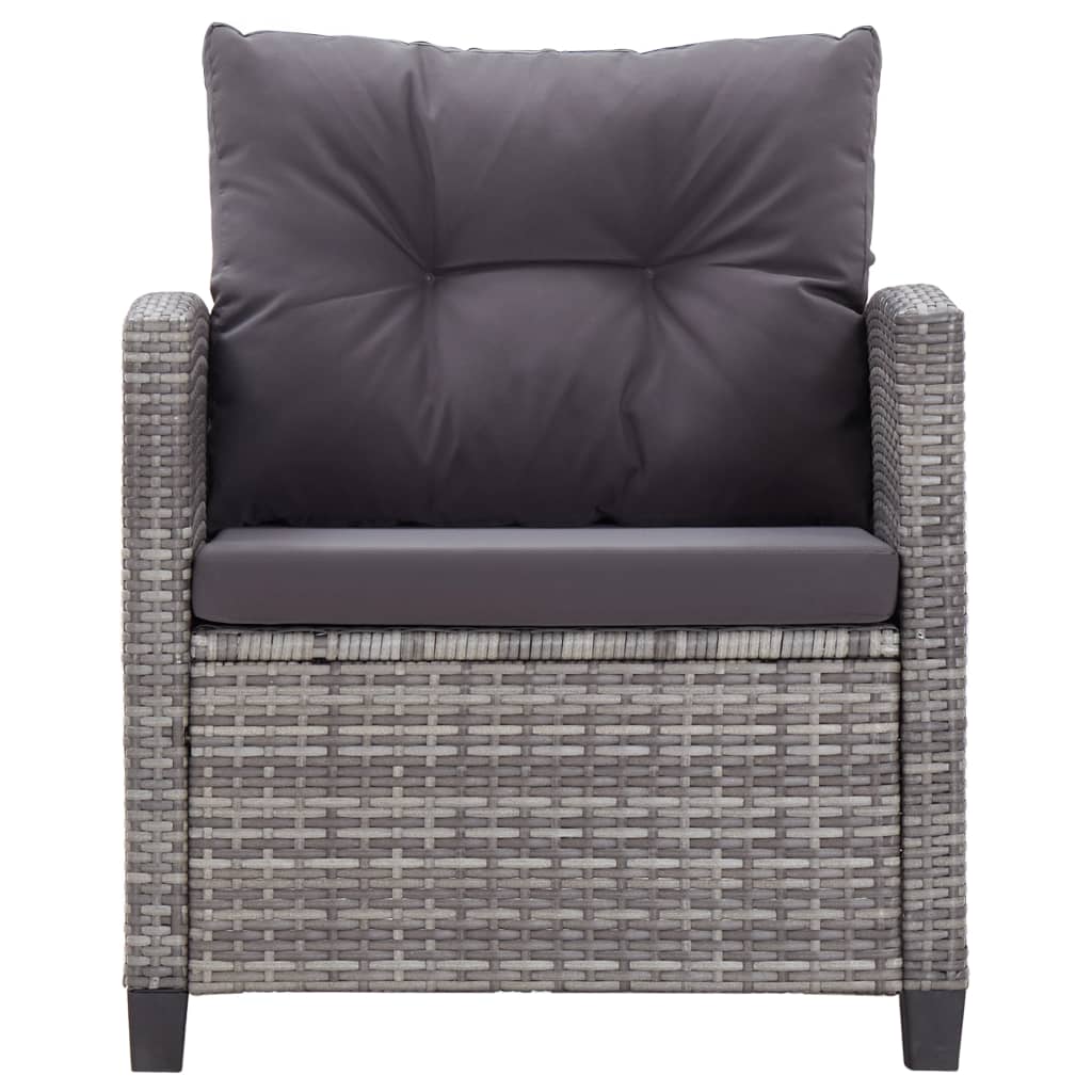 6-delige Loungeset met kussens poly rattan