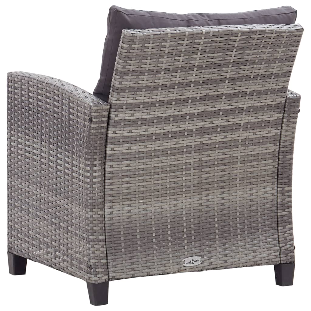 6-delige Loungeset met kussens poly rattan