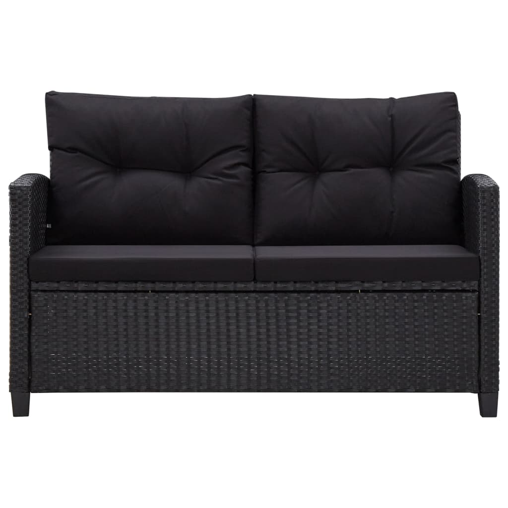 6-delige Loungeset met kussens poly rattan