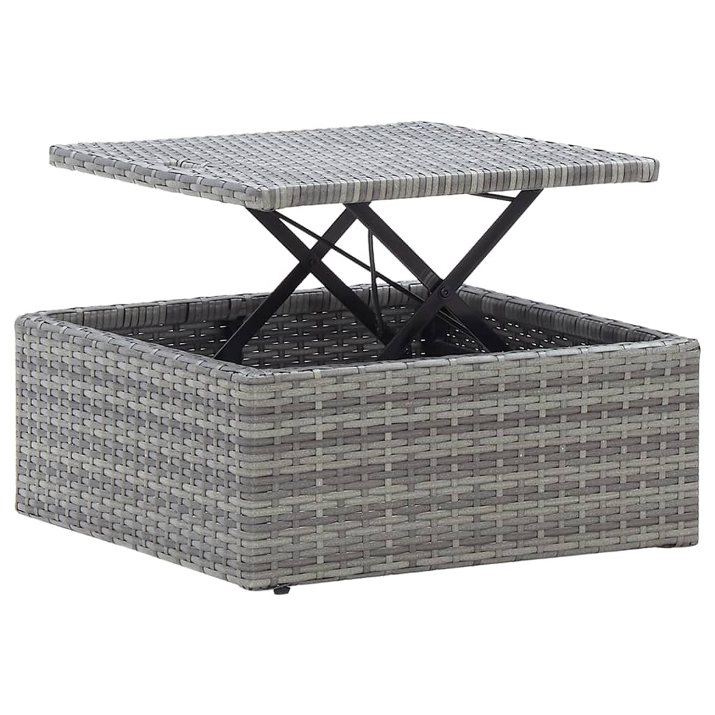 Tuinbed met luifel poly rattan gemengd