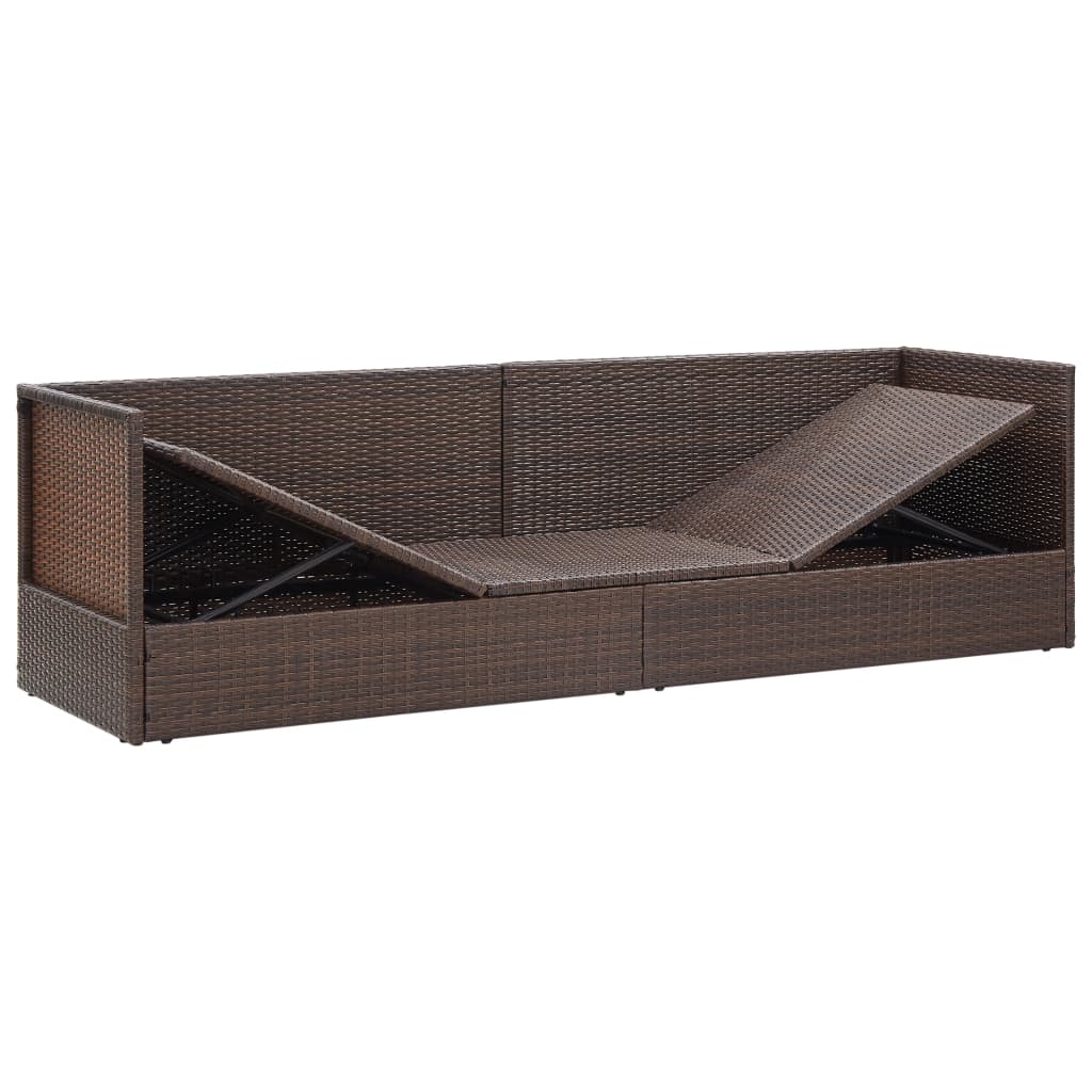 Tuinbed met kussens poly rattan