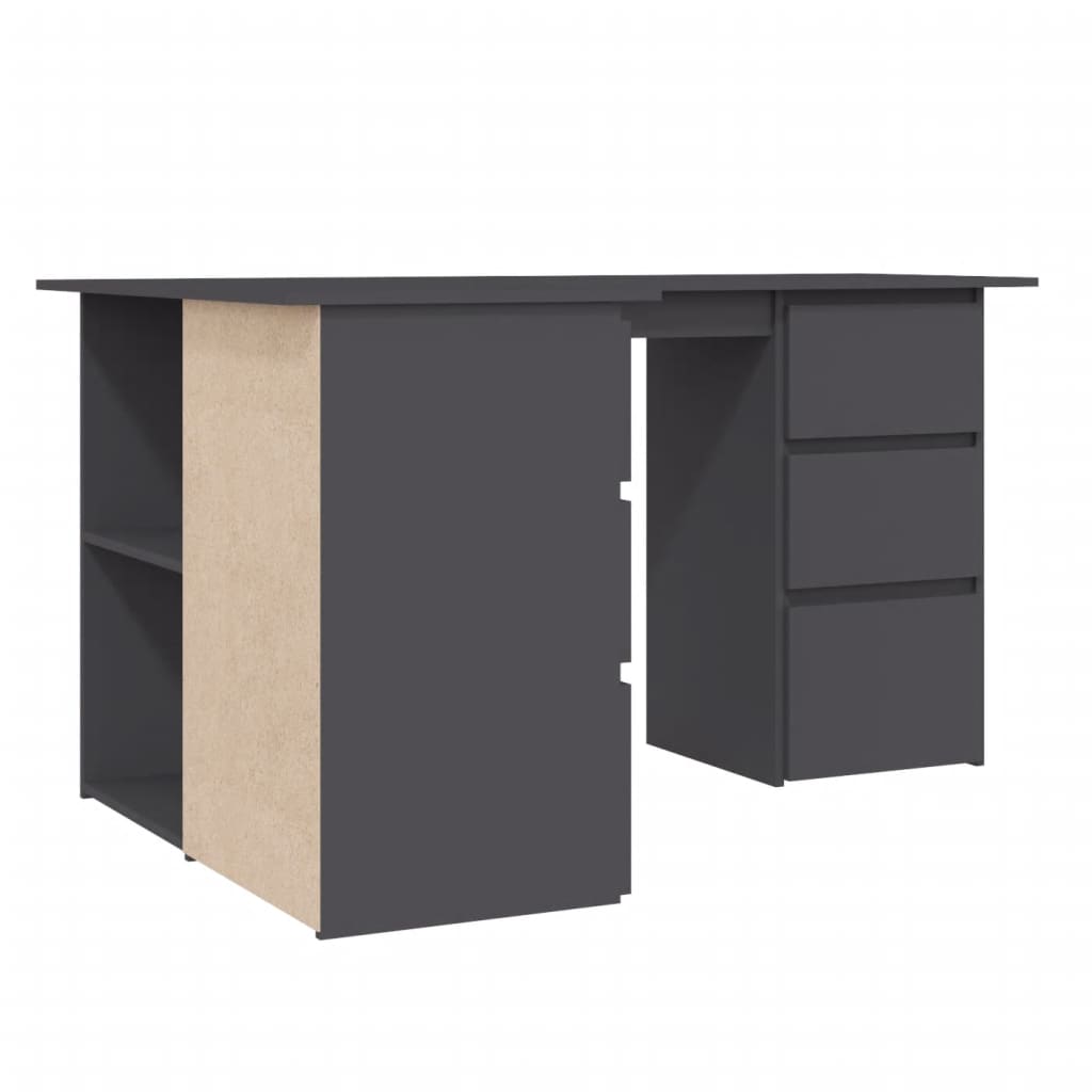 Hoekbureau 145x100x76 cm bewerkt hout