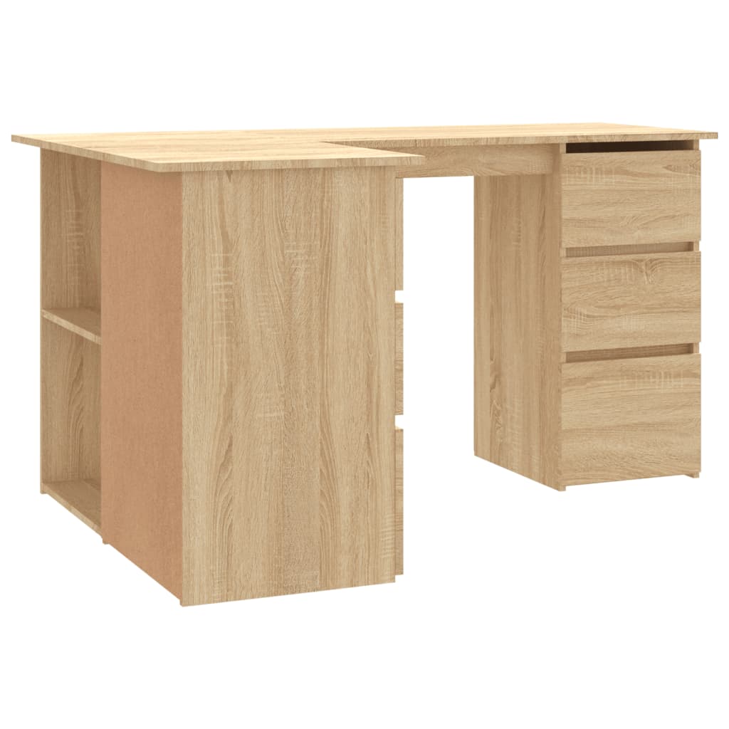 Hoekbureau 145x100x76 cm bewerkt hout