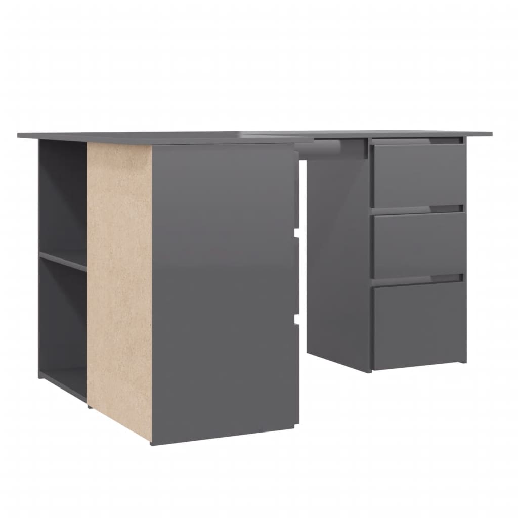 Hoekbureau 145x100x76 cm bewerkt hout