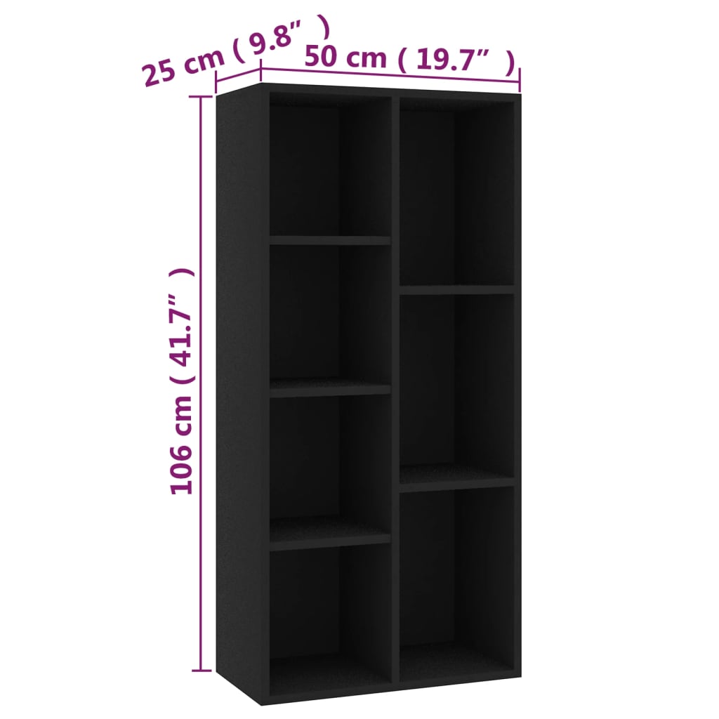 Boekenkast 50x25x106 cm eikenkleurig