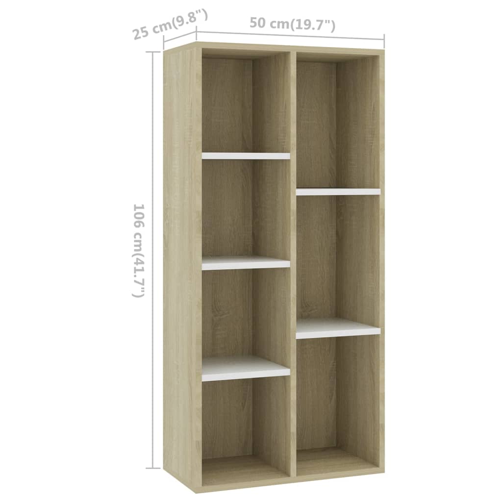 Boekenkast 50x25x106 cm eikenkleurig