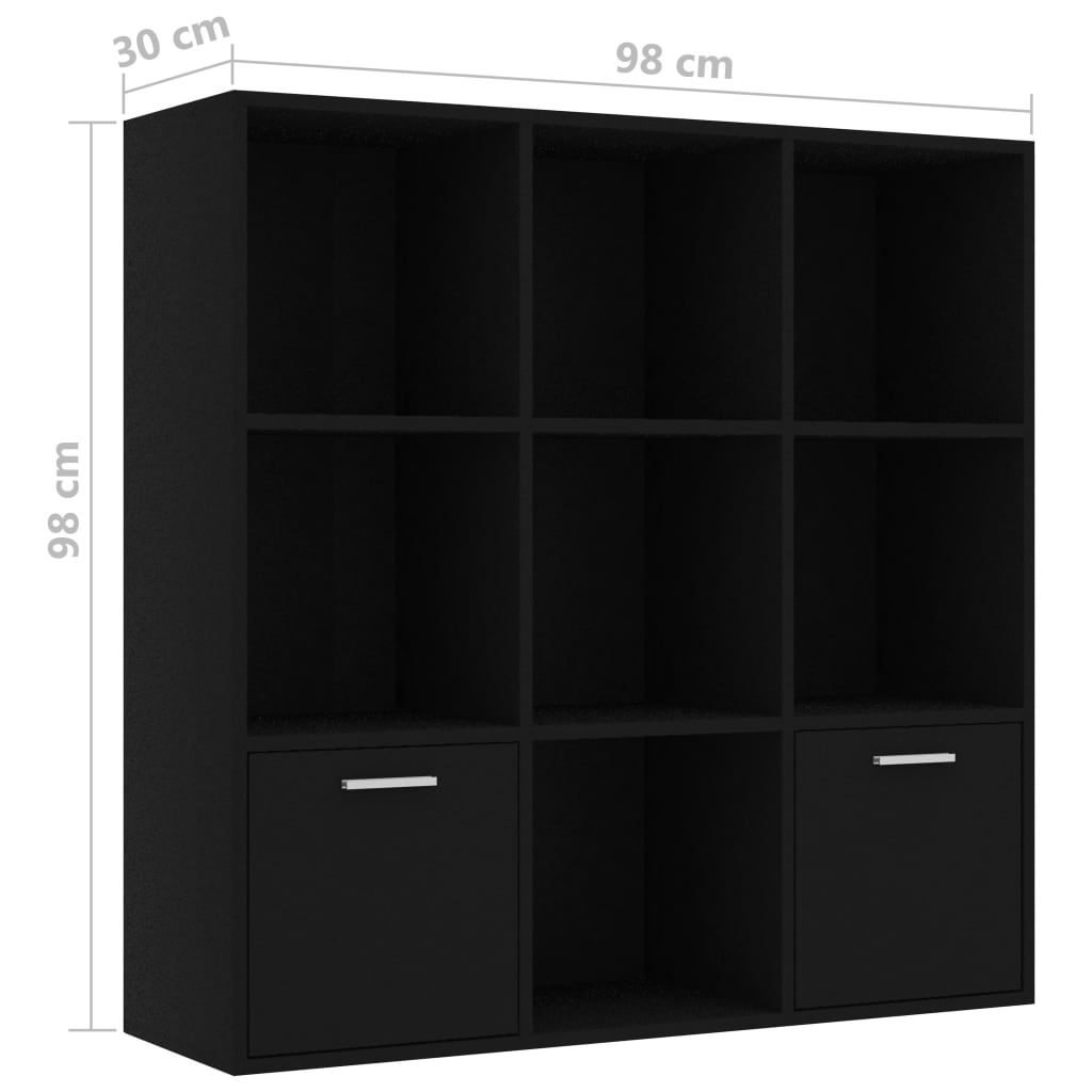 Boekenkast 98x30x98 cm eikenkleurig