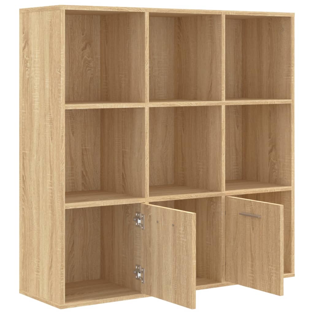 Boekenkast 98x30x98 cm eikenkleurig