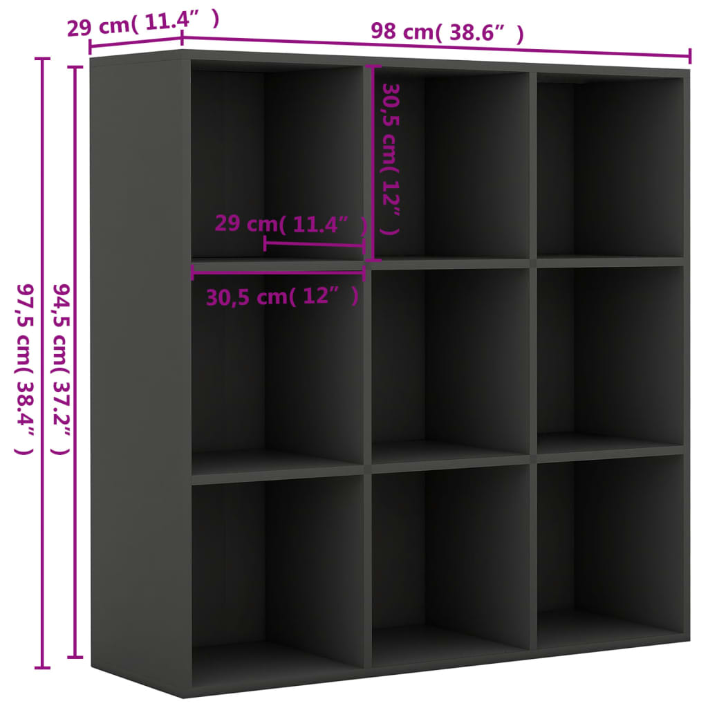 Boekenkast 98x29x97,5 cm bewerkt hout