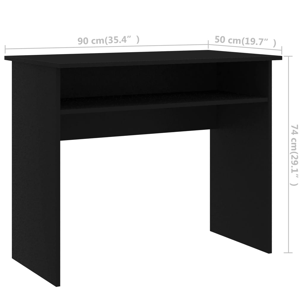 Bureau 90x50x74 cm bewerkt hout eikenkleurig