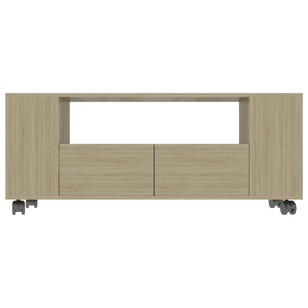 Tv-meubel 120x35x48 cm bewerkt hout eikenkleurig