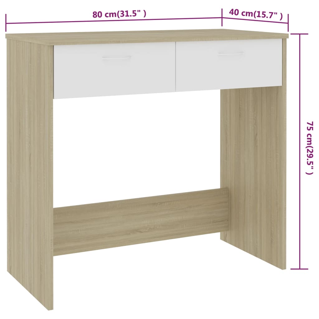 Bureau 80x40x75 cm bewerkt hout