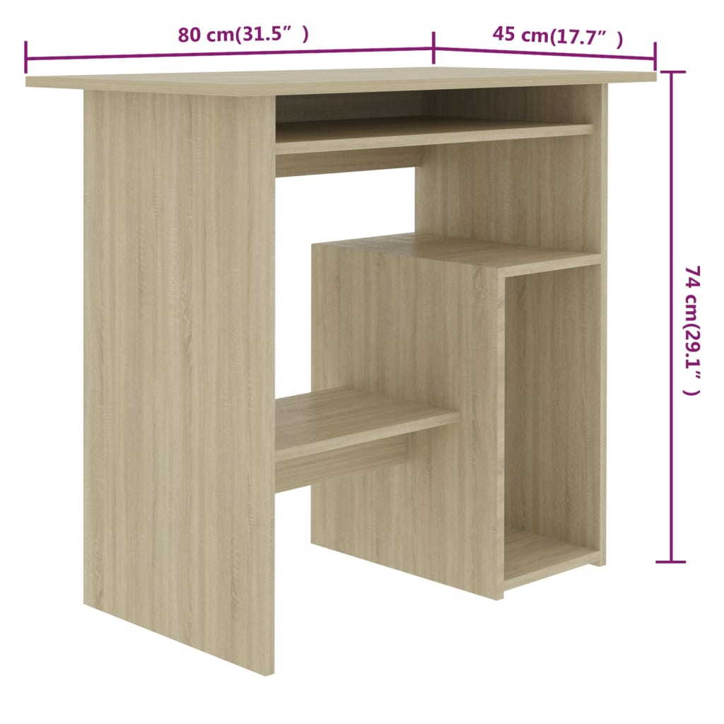 Bureau 80x45x74 cm bewerkt hout