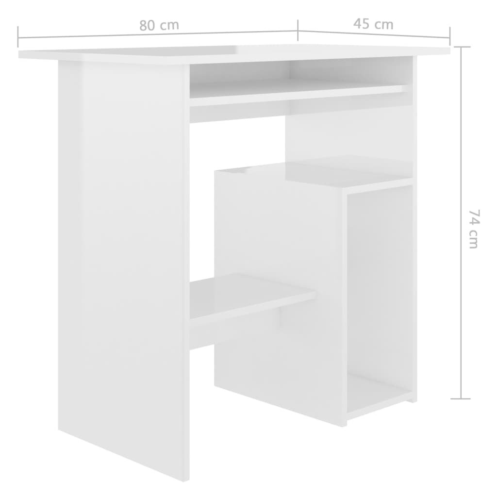 Bureau 80x45x74 cm bewerkt hout