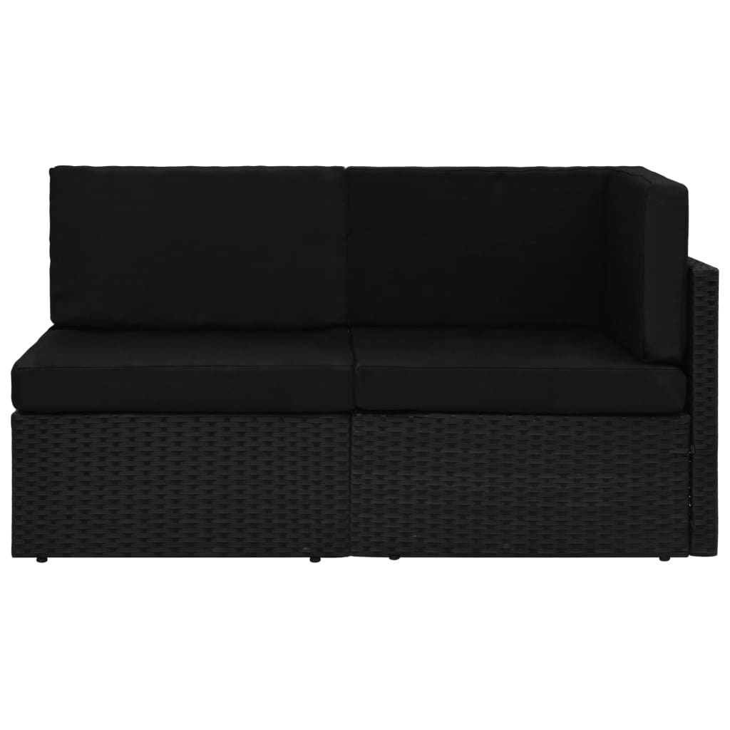 Tweezitsbank sectioneel poly rattan