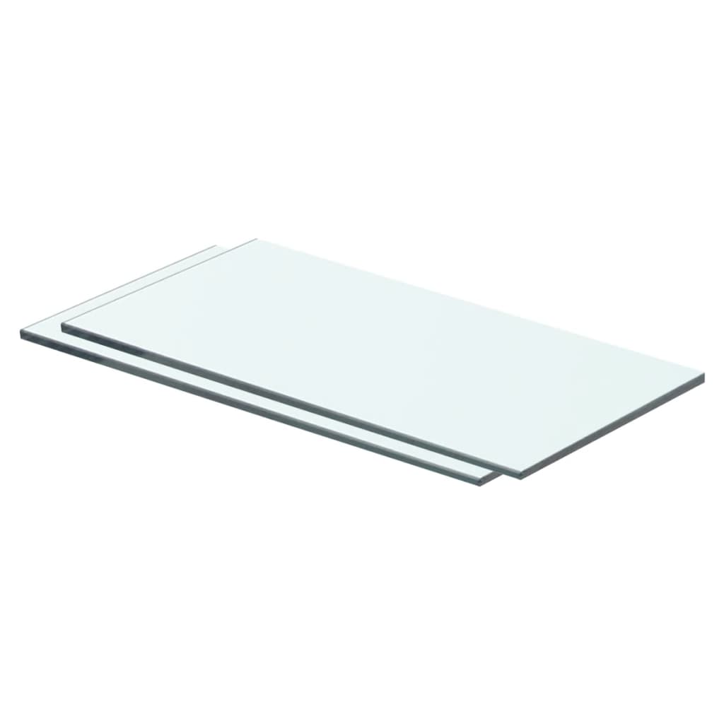 Wandschap transparant 90x12 cm glas