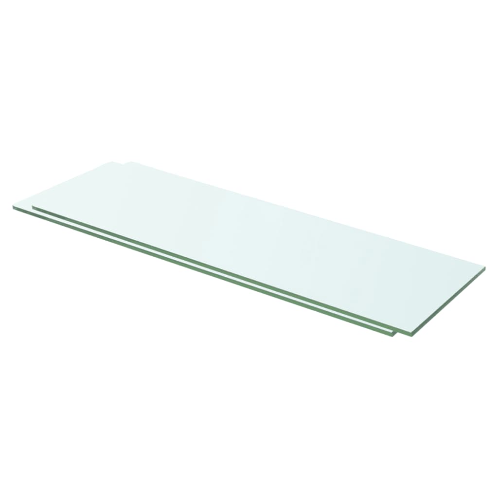 Wandschap transparant 90x12 cm glas