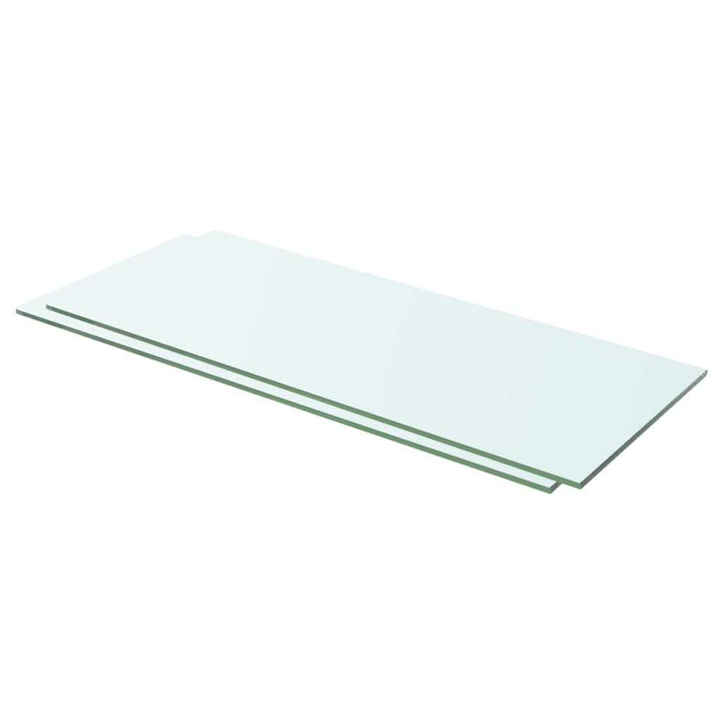 Wandschap transparant 90x12 cm glas