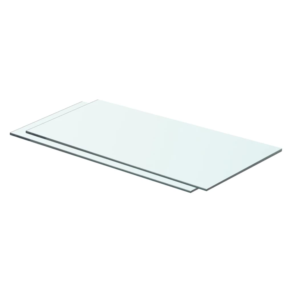 Wandschap transparant 90x12 cm glas