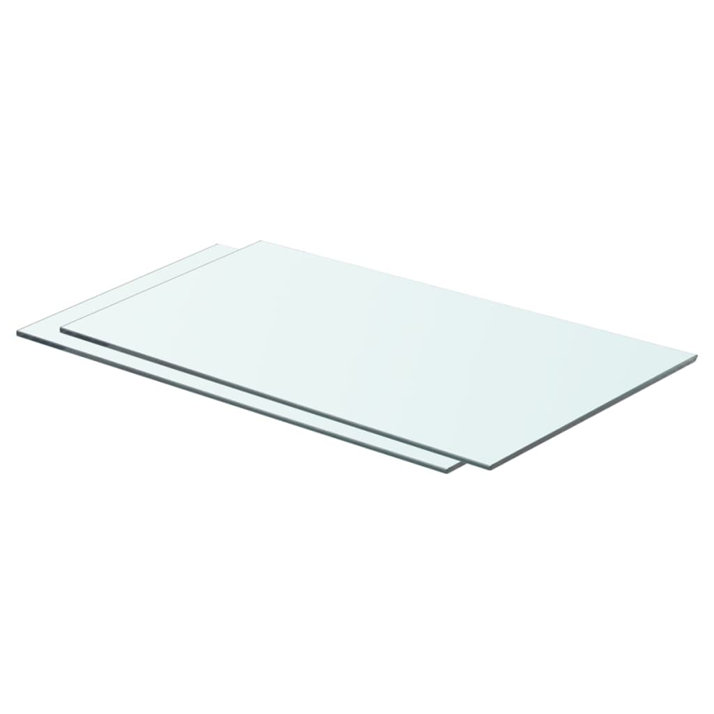 Wandschap transparant 90x12 cm glas