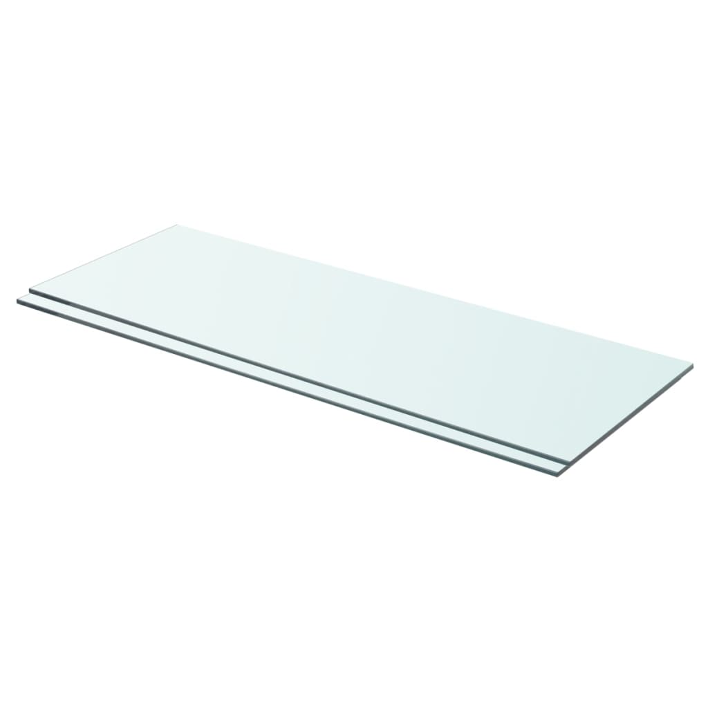 Wandschap transparant 90x12 cm glas