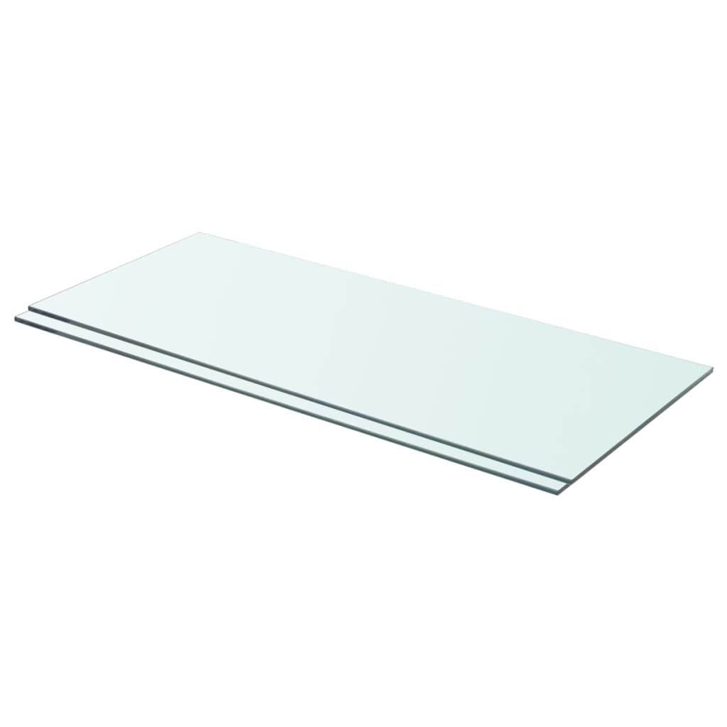 Wandschap transparant 90x12 cm glas